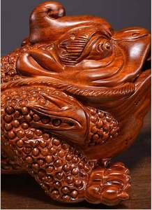 Statue de Bouddha rieur en bois sculptée à la main, figurine allongée, sculpture décorative pour la maison, le bureau, le temple, cadeaux pour adultes - Product Image 3