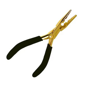 Pince à extensions capillaires professionnelle avec poignée en caoutchouc confortable, outil d'application durable et antidérapant pour tissage de cheveux - Product Image 1