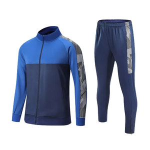 Ensemble de survêtement de football professionnel : veste d'entraînement zippée et pantalon, respirant et à séchage rapide - Product Image 5