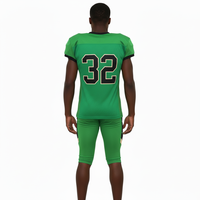 Ensemble d'uniformes de football américain en polyester 100 %, bicolore, confortable, avec nom et numéro d'équipe personnalisés, vente chaude