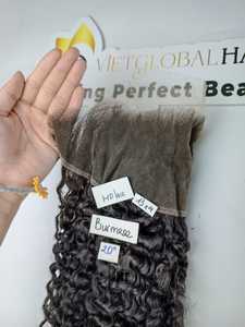 13x4 HD encaje frontal birmano rizado color natural extensiones de cabello humano de la fábrica de Vietnam - Product Image 3