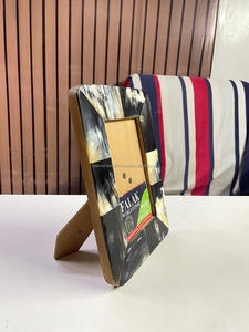 Customizable Double Color <b>White</b> & Black Horn Veneer Coated MDF Modern Style <b>Photo</b> <b>Frame</b> Supports Various Sizes for Displaying - Product Image 3