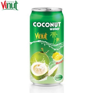 Lata VINUT de 500ml (enlatada) Agua de coco con mango ODM Fabricantes Precio bajo Bajo en grasa HACCP e ISO Certificado Vietnam - Product Image 4