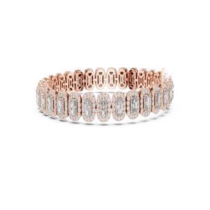 AADIHI JEWELS Pulsera de Lujo para Hombre, Chapada en Rodio, con Diamante Cultivado en Laboratorio de Corte Ovalado en Oro Rosa, Certificada por IGI, Clásica para Uso Diario - Product Image 2