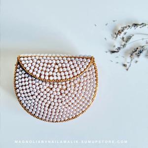 Bolsos de Mano Metálicos de Lujo para la Noche, Bolsos de Boda Bohemios Hechos a Mano para Mujer, con Marco de Perlas y Mosaico, Estilo Indio, Bolsos de Mensajero Bohemios - Product Image 3
