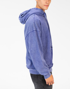 Vente directe usine – Sweat à capuche oversize à épaules tombantes pour homme, en molleton personnalisé 100 % coton épais 380 GSM, coupe carrée délavée à l'acide - Product Image 6