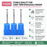 Yaqin – Embout de perceuse à ongles en diamant naturel de précision UFO, disques plats haut de gamme de 3/32 po, pour les spécialistes de la manucure russe
