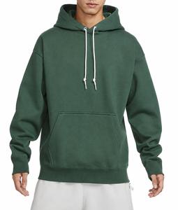 Sweat-shirt à capuche éco-responsable pour homme, coupe classique, couleur unie, poche, molleton tricoté 300g, 100% coton, décontracté, blanc, automne - Product Image 2