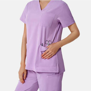 Uniformes Médicos de Dos Piezas, Tela Suave, Ajuste Cómodo, Transpirable, Diseñados para Trabajo en Hospitales, Clínicas y Uso Médico Diario - Product Image 5