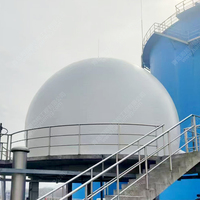 3000m3 Membrane de stockage de biogaz Support de dôme de gaz Usine de biogaz pour équipement anaérobie