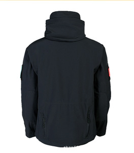 Veste coupe-vent à capuche bleu clair pour homme, fermeture éclair, vêtement d'extérieur décontracté pour le printemps, coupe ajustée, matière polyester - Product Image 3