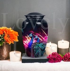 Decorative adult human peacock urns for ashes funeral decorations <b>memorial</b> cremation <b>keepsake</b> tribute remembrance - Product Image 3