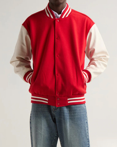 <b>Top</b> Trending 2025 Winter Men's Varsity Jacket Stand Front Windproof Custom OEM Premium 100% Cotton High Street Style Sustainable - Product Image 5