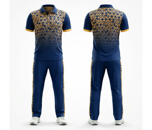 Uniforme Profesional de Cricket con Impresión por Sublimación Completa |   Uniforme de Cricket para Hombres, Mujeres y Jóvenes, Camiseta Polo y Pantalones, Conjunto Completo para Equipo - Product Image 6