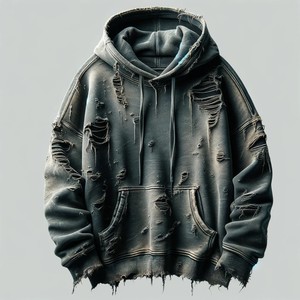 Ensemble sweat à capuche et pantalon de survêtement en coton 100 % écologique avec imprimé graphique et fermeture éclair, survêtement décontracté personnalisé pour l'hiver - Product Image 1