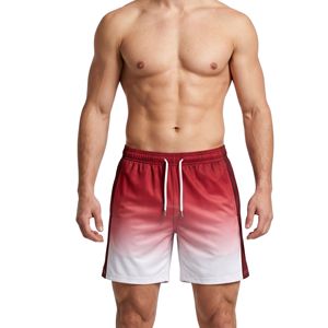 Light Blue Double <b>Layer</b> Gym Shorts Quick Dry Polyester Compression Liner Breathable Running Performance Men's Fitness Shorts - Product Image 4