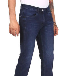 Pantalon en jean décontracté pour homme, coupe confortable, matière résistante, style décontracté, look classique, pour tous les jours. - Product Image 6