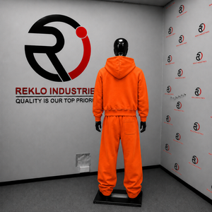 Orange Star Embroidered Tracksuit Men Custom <b>Zip</b> <b>Up</b> <b>Hoodie</b> Jogger Pants Set Streetwear Casual Sportswear Wholesale OEM Fashion - Product Image 4
