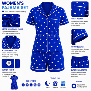 Ensemble de pyjama Cosh International Sisterhood Sorority, 2 pièces, manches courtes, vêtements de nuit doux et respirants, ensemble de vêtements de détente, logo personnalisé - Product Image 6