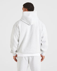 Nouveaux sweats à capuche en jersey blanc avec logo personnalisé, 100% coton, pour hommes, coupe décontractée confortable, chaleur douillette, parfaits pour l'hiver - Product Image 2