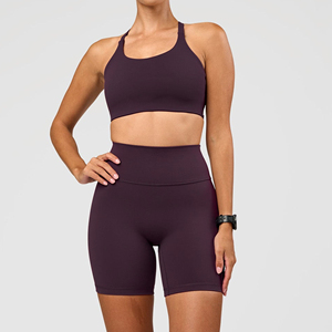 Women's Seamless Solid Color <b>Halter</b> <b>Neck</b> Sports <b>Bra</b> Medium Support Yoga Fitness Top - Product Image 5