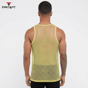 Wholesale Price New Arrivals Custom logo Factory Price Breathable Plain Dyed <b>Men</b> Sports Mesh Sleeveless Mesh <b>Singlets</b> <b>for</b> <b>Men</b> - Product Image 5