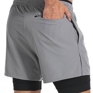 Pantalones Cortos Deportivos de Alta Calidad para Hombre, Sólidos, Casuales, de Cintura Media, Transpirables, de Secado Rápido, Ligeros, para Verano - Product Image 3