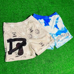 เสื้อผ้าถักจากโพลีเอสเตอร์ของผู้ชายกางเกงขาสั้นแห้งเร็วแบบผูกเชือกปานกลางเอวสูงสินค้าขายดี100% - Product Image 6