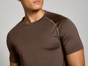 T-shirt pour homme en coton 100% de qualité supérieure, 180g, tricoté, couleur unie, antibactérien, anti-boulochage, séchage rapide - Product Image 4