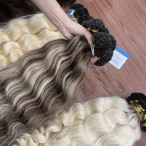 Extensiones de Cabello de Queratina Premium, Cabello con Punta en U, Color Natural, Ondulado Natural, Alta Calidad, Mejor Precio de Thanh An Hair - Product Image 1