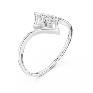 MINIMALIST LAB GROWN BRILLIANT CUT RHODIUM PLATED 18KT WHITE <b>GOLD</b> ENGAGEMENT WEDDING VALENTINE DAILY USE <b>RING</b> <b>SET</b> for WOMEN - Product Image 4