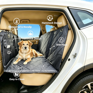 Dog Car Seat Cover <b>Back</b> Seat Breathable Mesh Polyester Waterproof Pet Travel Carrie Nonslip Hammock <b>Protector</b> Side Storage Easy - Product Image 5