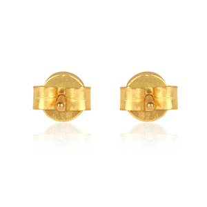 Classic Design Luxury <b>Stud</b> <b>Earrings</b> with Round Cut Prehnite 18K Gold Plated Over 925 Sterling <b>Silver</b> for Women - Product Image 4