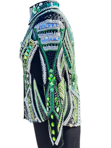 Veste de concours équestre western professionnelle pour femmes, tenue de performance pour cowgirl, rodeo et course de barils - Product Image 2