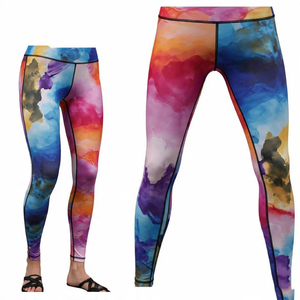 <b>Athletic</b> Sublimation Breathable Anti-Bacterial Summer Leggings Women's Mid Waist Solid Compression Spandex/Nylon/Cotton - Product Image 3