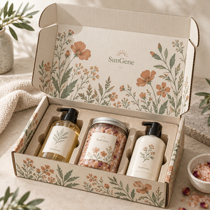 Coffret Cadeau de Soins Corporels et de Peau SunGene Illustrated Botanical Mailer - Product Image 1
