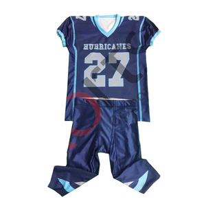 100% Vêtements de sport de football américain de couleur unie sur mesure à séchage rapide de haute qualité comprenant des hauts imprimés de grande taille - Product Image 1