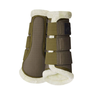 Durable Protective Luxury PU Leather Stainless Steel Horse Leg Protectors <b>Brushing</b> <b>Boots</b> Training Daily Riding 60x80x90cm - Product Image 6