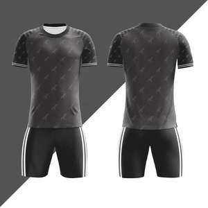 Maillots de football personnalisés pour hommes, uniformes de football, séchage rapide, 100% polyester, anti-transpiration, antibactériens, respirants, manches courtes - Product Image 3