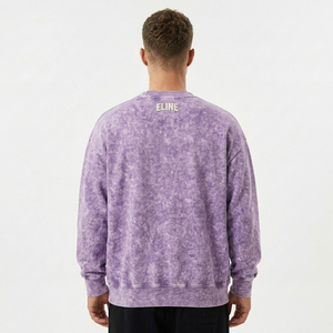 Urban Sportswear Drop Shoulder Pullover Premium Acid Wash Crewneck <b>Graphic</b> Print Sweater Heavyweight Vintage Fabric <b>Jumper</b> - Product Image 2