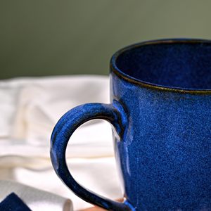 Juego de Tazas de Café de Cerámica Abhita, Modernas, de Lujo, Color Brillante, 350 ml, Ecológicas, Duraderas, Portátiles, Azules, para Oficina y Hogar, Ideales para Regalo - Product Image 5