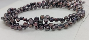 Perlas naturales de agua dulce de color pavo real, redondas, tipo cabujón, de 6 mm, hilo de 15 pulgadas, piedra preciosa natural para la fabricación de joyería a precio de mayoreo. - Product Image 4