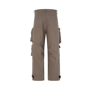 Men's <b>Slim</b> Fit Canvas Cargo Pants Midweight Quick Dry Breathable Regular Size Casual Outdoor Workwear Multi-Pockets - Product Image 2