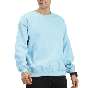 เสื้อสเวตเชิ้ตคอกลมโอเวอร์ไซส์ ผ้าฟลีซ สีพื้น ทรงหลวม สไตล์ลำลอง ใส่ได้ทั้งชายและหญิง สำหรับฤดูใบไม้ร่วง ผลิตจากผ้าฝ้ายถัก 100% เป็นมิตรต่อสิ่งแวดล้อม น้ำหนัก 340 กรัม - Product Image 2