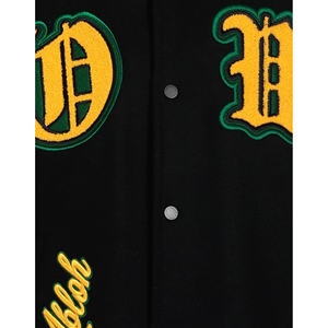 Veste universitaire design personnalisé pour hommes avec col montant, manteau de baseball long et épais avec broderie 3D et patchs Letterman - Product Image 4