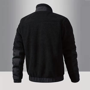 Veste d'hiver respirante pour homme en polaire sherpa, col montant, manches longues, fermeture éclair intégrale, légère, écologique, coupe-vent, logo frontal - Product Image 2