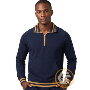 Sudadera con Cierre de Cremallera GREEK TREASURES Alpha Solid 100% Algodón Fleece Bordada para Invierno, 500g, Secado Rápido, Transpirable, para Hombre, Venta al Por Mayor - Product Image 1