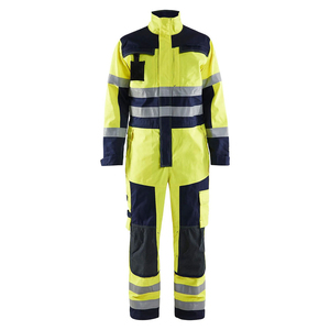 high visibility routine workwear hi vis coverall breathable safety focused utility clothing hi vis coverall reflective <b>strip</b> - Product Image 5