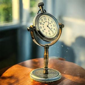 Stylish Hammered Metal Pen Holder Clock Rotating <b>Sand</b> <b>Timer</b> Elegant Desktop - Product Image 5