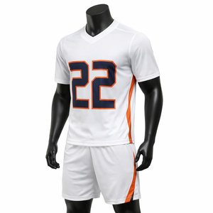 Ensemble d'uniformes de lacrosse personnalisés pour hommes, maillot et short, col en V, séchage rapide, respirant, polyester, kit d'équipe avec sublimation et nom personnalisé - Product Image 5